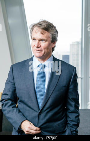 Brian Moynihan, die Bank von Amerika's CEO bei 1 Bryant Park Hauptsitz Turm Stockfoto