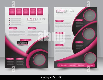 Flyer Vorlage. Business Broschüre. Editierbare A4 Plakat für Design, Ausbildung, Präsentation, Website, Magazin-Cover. Stock Vektor