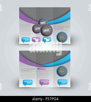 Broschüre mock-up Designvorlage für Wirtschaft, Bildung, Werbung. Stock Vektor