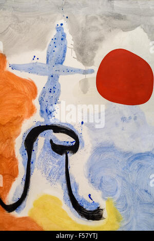 "Frau vor der Sonne" von Joan Miro Stockfoto