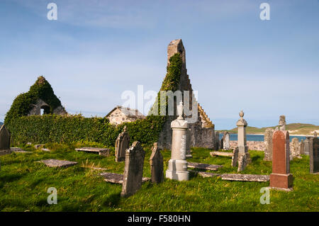 Balnakeil Kirche und Bucht, Durness, Sutherland, Schottland Stockfoto