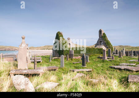 Balnakeil Kirche und Bucht, Durness, Sutherland, Schottland Stockfoto