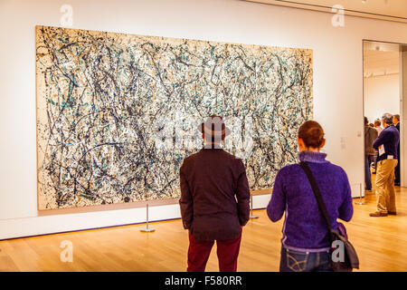 Eins: Nummer 31 (1950) von Jackson Pollock. MoMA The Museum of Modern Art, New York City, Vereinigte Staaten von Amerika. Stockfoto