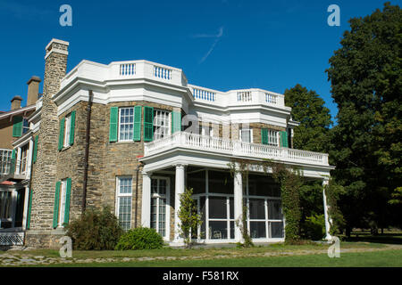 New York, Hyde Park. Haus der FDR National Historic Site & Nationalpark. Springwood, FDR es Elternhaus. Stockfoto