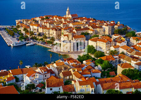 Kroatien, Dalmatien, Insel Korcula, Korcula Stadt Stockfoto