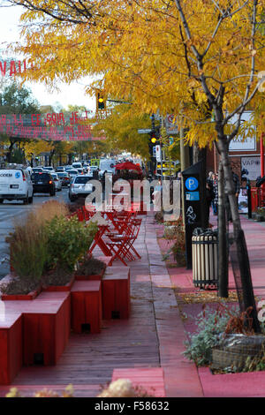 Saint-Denis Street in Montreal, Quebec. Stockfoto