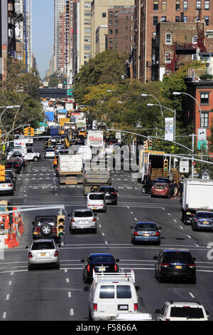 Der Blick auf eine Straße in Chelsea. West Side von Manhattan. New York City. USA Stockfoto