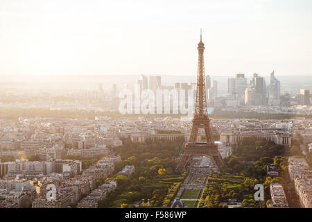 schöne Aussicht auf Paris mit Eiffelturm Stockfoto