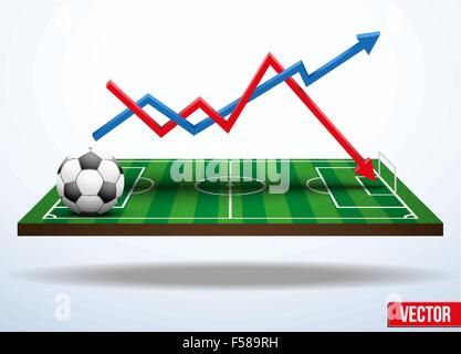 Konzept-Statistik über das Spiel des Fußballs Stock Vektor