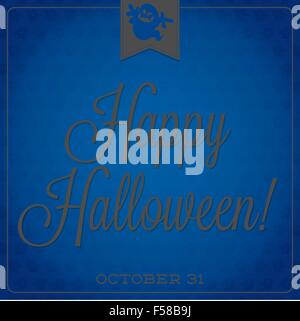 Typografische Halloween-Karte im Vektorformat. Stock Vektor