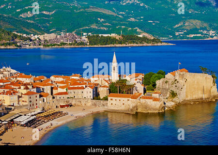 Montenegro, Adria-Küste, alte Stadt von Budva, Stari Grad Stockfoto