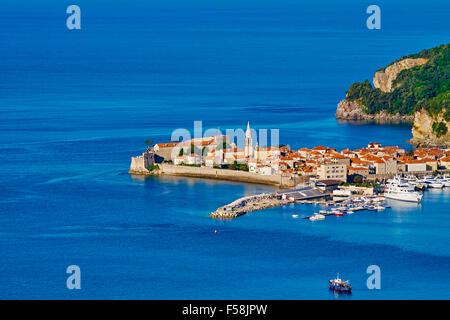 Montenegro, Adria-Küste, alte Stadt von Budva, Stari Grad Stockfoto