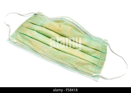 Medizinischen Maske isoliert auf weiss Stockfoto