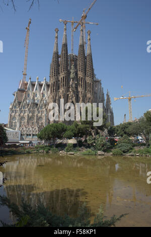 Ansicht der Sagrada Família, Barcelona, Spanien. Stockfoto