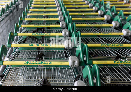 Morrisons Einkaufswagen Stockfoto