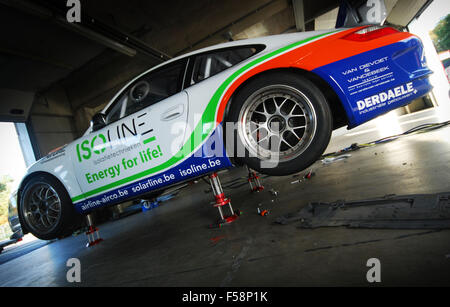 Porsche 997 Tests am Circuit Zolder, Belgien Europa Stockfoto