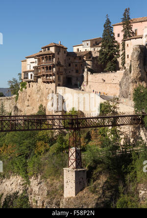 Brücke von St. Paul und Altstadt von Cuenca in Castilla-La Mancha, Spanien, Europa Stockfoto