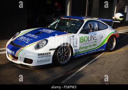 Porsche 997 Tests am Circuit Zolder, Belgien Europa Stockfoto