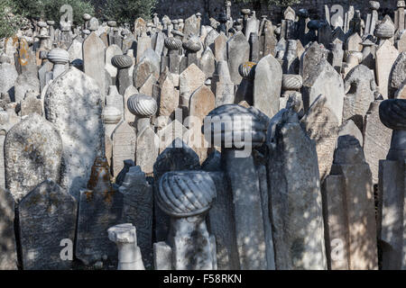 Alten türkischen muslimischen Friedhof in Platani, Kos, Griechenland. Stockfoto