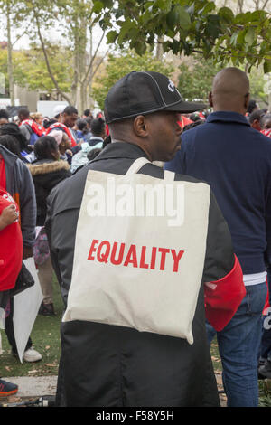 New York City Großdemonstration von Studenten, Lehrern und Eltern für die Bildung der Geschlechter in allen Schulen in New York City. Stockfoto