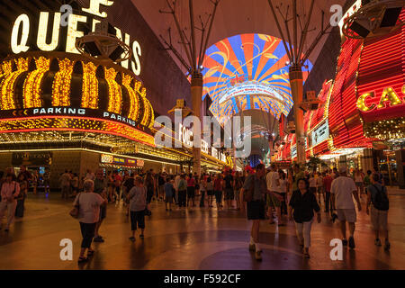 Fremont Street Experience Neon Kuppel, Downtown, Las Vegas, Nevada, USA Stockfoto