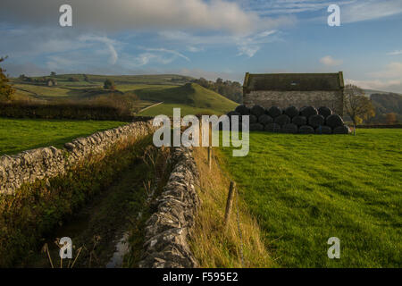 Stadtrand von Hartington, einem Dorf im Peak District, Derbyshire (grenznahen Staffordshire), England. Stockfoto