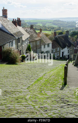 Gold Hill, Shaftesbury, Dorset, England, UK Stockfoto