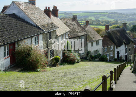 Gold Hill, Shaftesbury, Dorset, England, UK Stockfoto