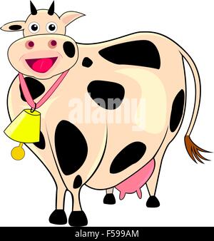 Lustige dicke Kuh Stock Vektor