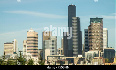 Nahaufnahme der Innenstadt von Seattle, Washington, USA Stockfoto