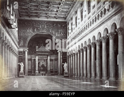 Innenraum der Kirche von St. Paul, Rom, Italien Stockfoto