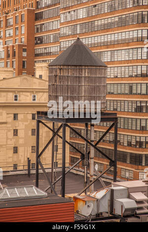 Wasser-Vorratsbehälter oder Turm, Chelsea, Manhattan, New York City, Vereinigte Staaten von Amerika Stockfoto