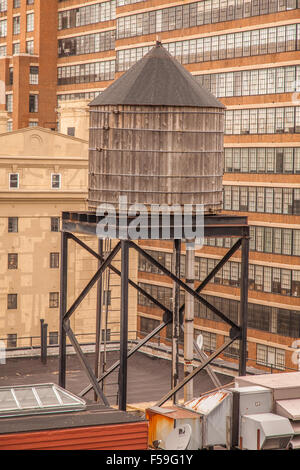 Wasser-Vorratsbehälter oder Turm, Chelsea, Manhattan, New York City, Vereinigte Staaten von Amerika Stockfoto