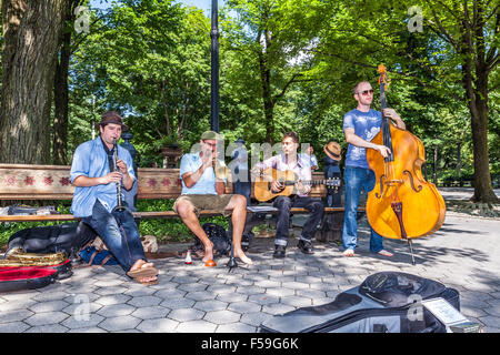 Tin Pan Jazz Band im Central Park, New York City, USA. Stockfoto