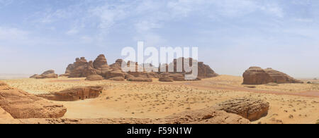 Saudi-Arabische Wüste Landschaft - mada'in saleh Stockfoto