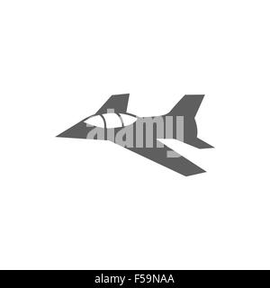 Flugzeug oder Flugzeug Icon Vector Silhouette. Stock Vektor