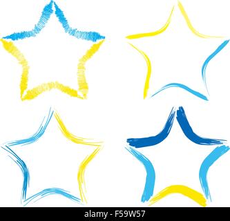 Strand-Thema-Sterne im Vektor-Format. Stock Vektor
