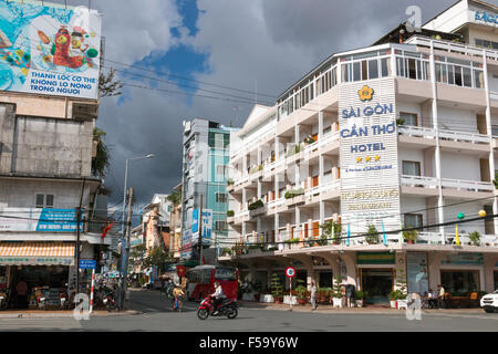 Tho kann Stadtzentrum, eine Stadt in der Region Mekong-Delta, Vietnam, Asien Stockfoto