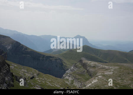 Blick auf den Canyon, Kanone Añisclo, Pyrenäen, Spanien. Stockfoto