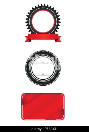Abzeichen und Etiketten, Vektor, EPS10 Stock Vektor