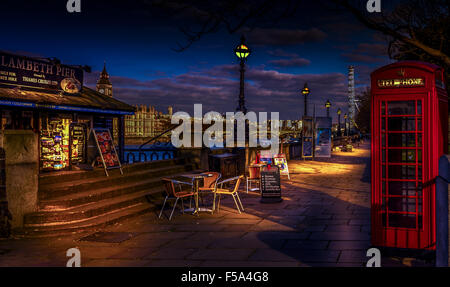 Der South Bank in Lambeth Palace Stockfoto