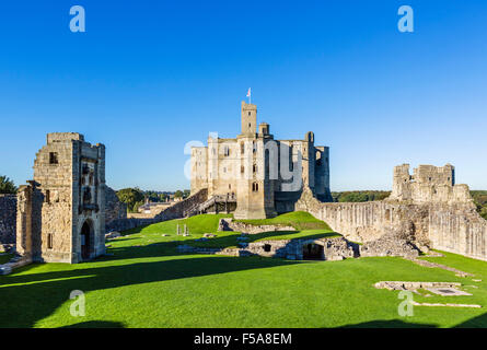 Warkworth Castle, Warkworth, Northumberland, England, Vereinigtes Königreich Stockfoto