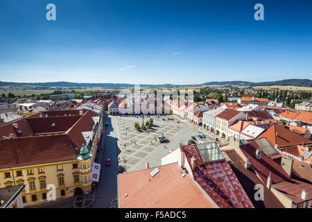 Valdstejnske Namesti, Pohled Z Valdicke brány, Jicin, ostböhmischen Kraj, Tschechische Republik Stockfoto