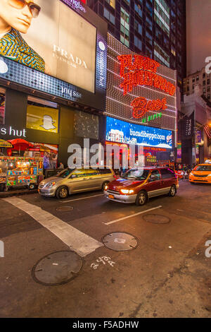 Planet Hollywood Buca di Beppo italienisches Restaurant, Times Square, Manhattan, New York City, Vereinigte Staaten von Amerika. Stockfoto