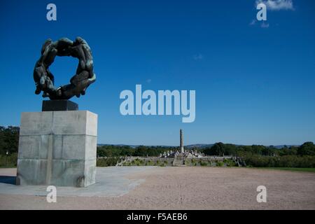 Gustav Vigeland Park Skulptur Oslo-Architektur Stockfoto