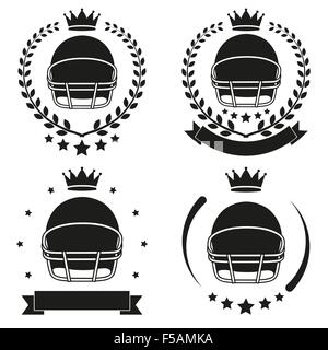 Satz von Vintage Football Club Abzeichen und Aufkleber Stock Vektor