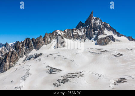 Mont-Blanc-Massiv in Chamonix-Mont-blanc Stockfoto