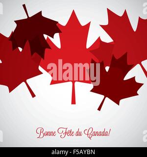 Overlay-Blatt Canada Day Karte im Vektorformat. Stock Vektor