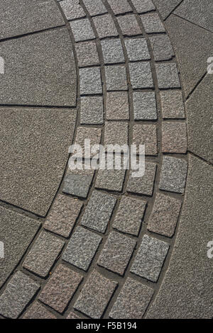 Granit Pflaster Segmente im nächsten, Cornwall. Stockfoto