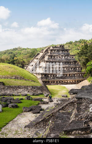 Pyramide der Nischen in der Tajin Ruinen in Veracruz, Mexiko. Stockfoto